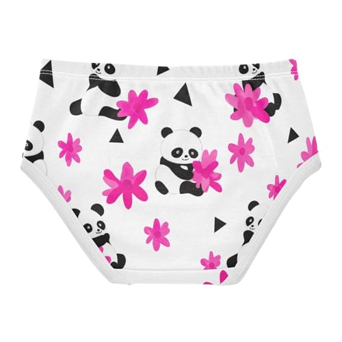 Toddler Girls Underwear 2t Cotton Cute Panties Girl Designer Kids Briefs Undies Cute Cartoon Pandas Flowers White2