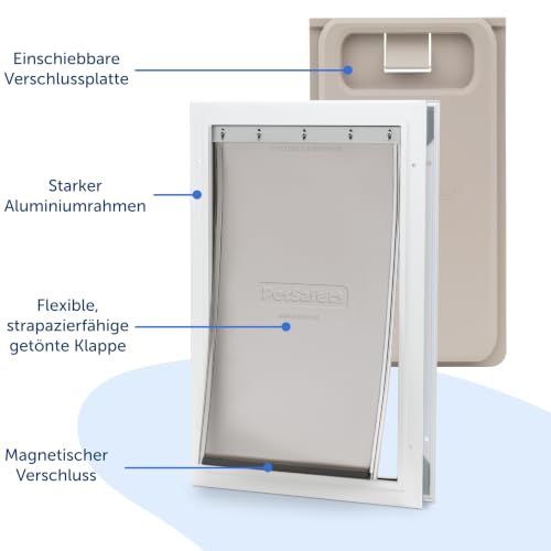 PetSafe Aluminium Haustiertür für Mehrere Haustiere, XL