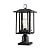 Beionxii Outdoor Post Light, Large Exterior Lamp Post Light Pier Mount Lantern with Base, Black Cast Aluminum w/Clear Glass (19" x 9") - A197P-1PK
