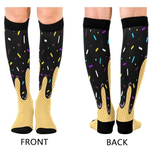 Image of Compression Socks for Women & Men Knee High Socks | Circulation, Medical, Running, Athletic, Nurse, Travel, 1 Pair