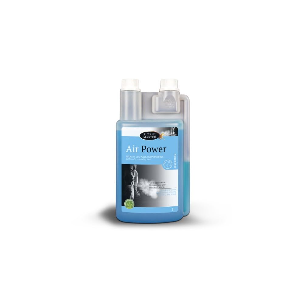 Pommier Nutrition Horse Master Air Power Sirop Apaisant Respiratoire Cheval Flacon doseur de 1L