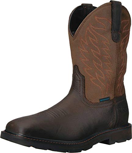 Ariat Mens Groundbreaker 10 Inch Waterproof Soft Toe Work/Duty - Brown