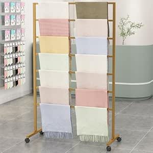 Freestanding Scarf Display Stand with Wheels - Commercial Organizer ...