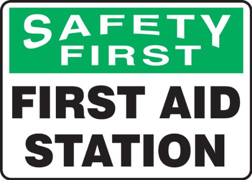 Signalétique de premiers secours Accuform Dura-Plastic haute résistance pour locaux professionnels