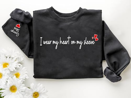 DILYPOD Personalized Grandma Sweatshirt, Custom Mom Shirt with Kids Name on Sleeve, Christmas & Mothers Day Gift4