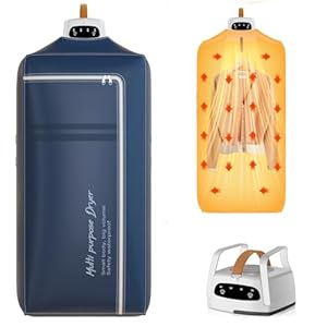 Portable Clothes Dryer, Mini Compact Dryer, Upgraded Fast-Drying Machine with Adjustable Timer & Wrinkle-Reducing Heat, for Travel, Apartment, Families, RV