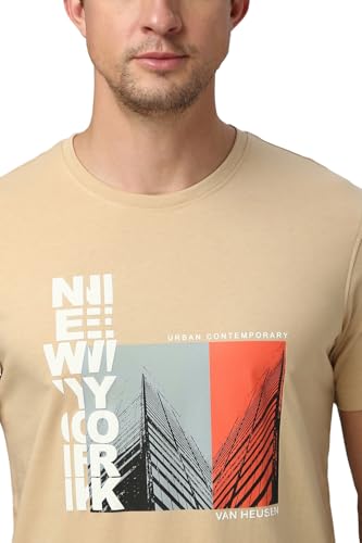 Image of Van Heusen Men's Athleisure Graphic T-Shirt - Comfortable Crew Neck| Soft Breathable Cotton Blend | Casual Wear Style | Summer Favorite | Style 60054