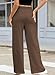 EVALESS Palazzo Pants for Women 2025 Fashion Trendy Wide Leg High Waisted Workout Active Baggy Pants Lounge Casual Loose Sweatpants Slacks Trousers,Coffee Small