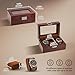 ProCase Wooden Watch Box for Men, 3 Slot Watch Display Case with Glass Lid - Espresso
