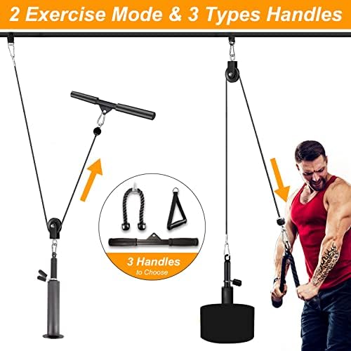 Weight Cable Pulley System Gym Upgraded Cable Pulley Attachments for
