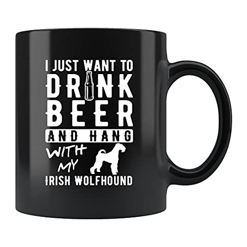 nacaca Irish Wolfhound Mug Irish Wolfhound Gift Irish Wolfhound Beer Mug Dog Lover Mug