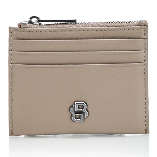 BOSS Icon Logo Zip Card Case, cream, PCE.