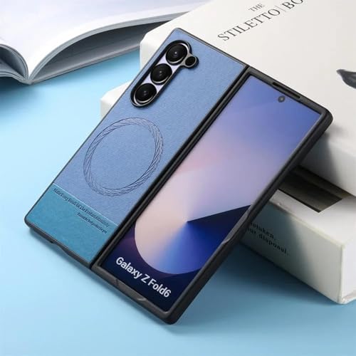 Coque Samsung Z Fold6 magnétique avec texture tissu antichoc