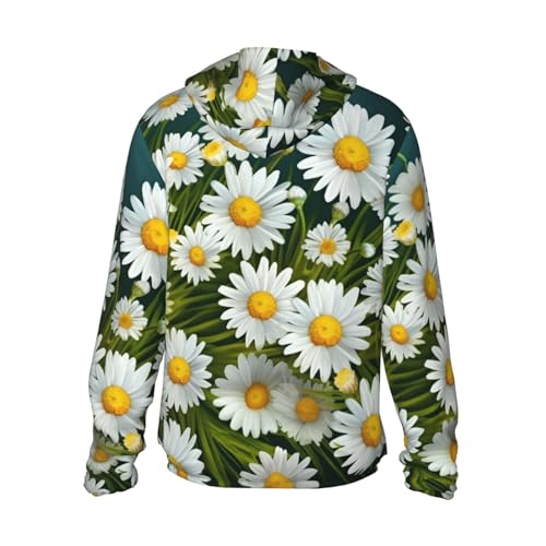 Men's Sun Protection Shirts Floral Flowers Daisies Long Sleeve Sun Shirt for Fishing Running Hiking Swim2