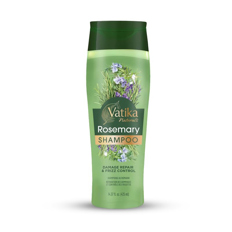 Vatika Naturals Rosemary Shampoo, 400 ml, Shampoo for all hair types, Anti-dandruff shampoo, Promotes Hair Growth, Nourishes & Conditions Hair, Infused with Rosemary oil