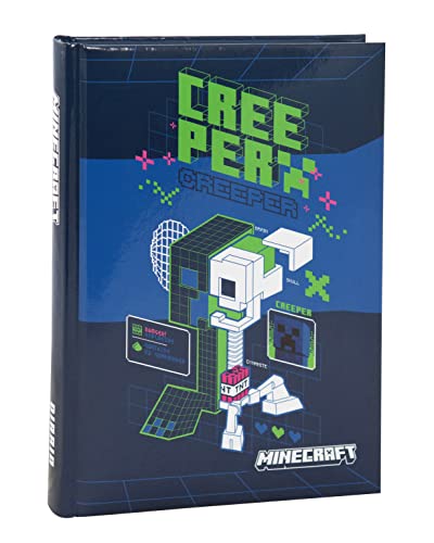 MINECRAFT, Standard - Diario escolar 2023 2024 Niños y Niños, útil producto de papelería y cosas para la escuela - Agenda diaria 12 meses 320 páginas a colores, 13 x 17,8 cm, azul