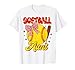 Groovy Softball Aunt Coquette Bow Mothers Day Sports Vibe T-Shirt