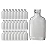 mikken 25 x heupfles 100 ml glazen flessen om zelf te vullen, incl. trechter