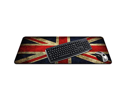 Image of Ryca Old British Flag Printed Matt Finish Anti-Skid Non-Slip Rubber Base Mouse Pad /Desk Pad for Work from Home||Office||Gaming||PC||Laptop||Keyboard Mousepad