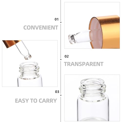 Gotero de vidrio de 1 ml transparente y sin fugas para llevar tus aceites esenciales de viaje 5