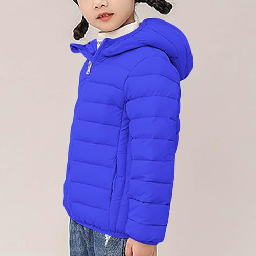 wodceeke Girls Winter Coats Down Puffer Jacket with Hood Kids Lightweight Packable Hooded Padded Warm Outwear 3-16 Years4