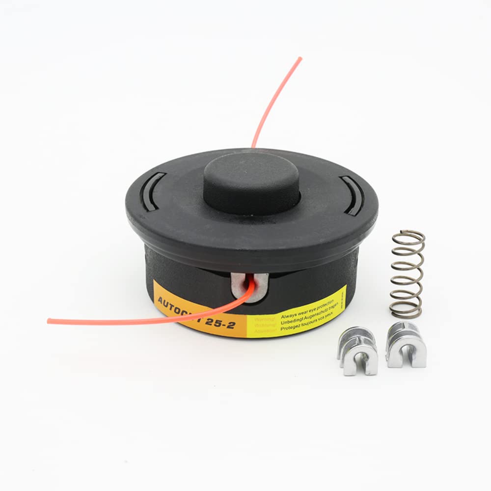 M10 X 1.25 Brush Cutter Mower Head Bump Spool Grass Trimmer 2 Lines Head Thread Line String Saw Grass Brush Mower