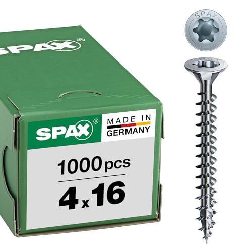 SPAX Vis universelle, 4,0 x 16 mm, 1000 pièces, T-STAR Plus, tête fraisée, filetage complet, 4CUT, WIROX A3J, 1191010400165
