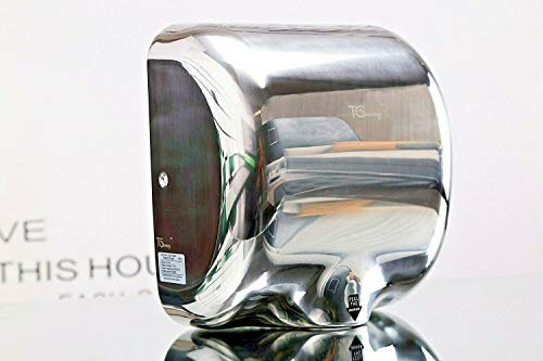 Image of J2200 : TCBunny (1 Pack) Heavy Duty 1800 Watts High Speed 90m /s Automatic Hot Commercial Hand Dryer - Stainless Stee