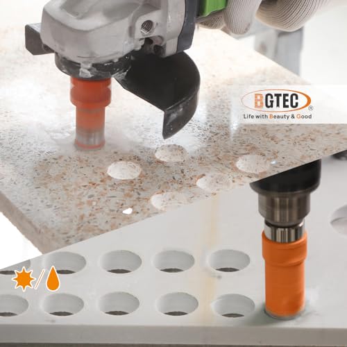 Image of Diamond Core Drill Bit Kit BGTEC Diamond Hole Saw Tile Cutter for Porcelain Tile Ceramic Marble Brick, 5 /8 inch-11 Thread 6 /8 /10 /25 /35 /50 /65mm+10mm Finger Bit+50mm Chamfer Bit+SDS Plus Adapter