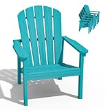nevilywood Silla Adirondack apilable – Silla de patio al aire libre de polietileno de alta densidad para todo tipo de clima – Diseño duradero y ahorra espacio para un fácil almacenamiento – Ideal para