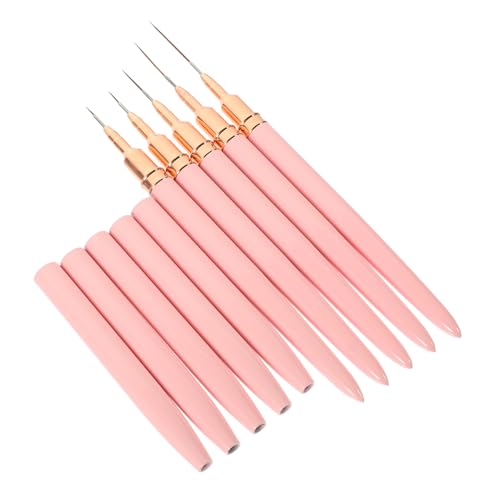 Mikikit 5 piezas Pinceles para Nail Art Liner Manicura con Puntas de Herramienta Profesional para Salones y Doméstico para Detallados y Decoración de Uñas