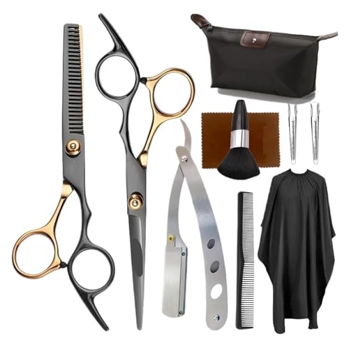 Ciseaux de coiffeur de 6.0 pouces au design gold avec ciseaux amincissants