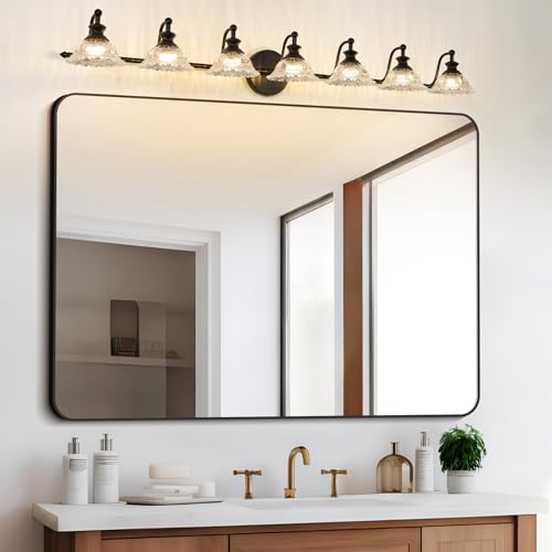 Image of XIEDUN Black 7 Light Vanity Light Bathroom Light Fixtures