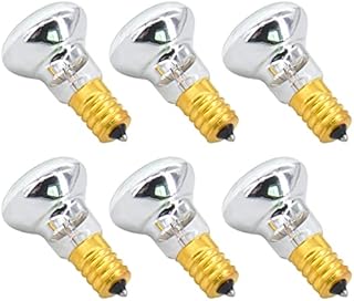 Haraqi 6 Pack Replacement Bulbs for Lava Lamps,Glitter Lamps,R39 E14 25 Watt 400 Lm Reflector Bulbs