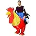 BlueSpace Inflatable Costumes Hallowenn Cosplay Costumes Gaint Rooster Suit for Audlts and Kids,Red,Large