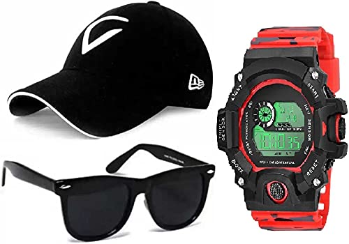 SELLORIA Digital Boys Watch (Black Dial Red Colored Strap) (B09CV8V2PF) Amazon Price History, Amazon Price Tracker