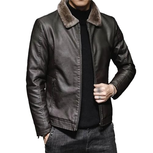 Veste cuir homme hiver l'esprit d'aventure au chaud sous la fourrure