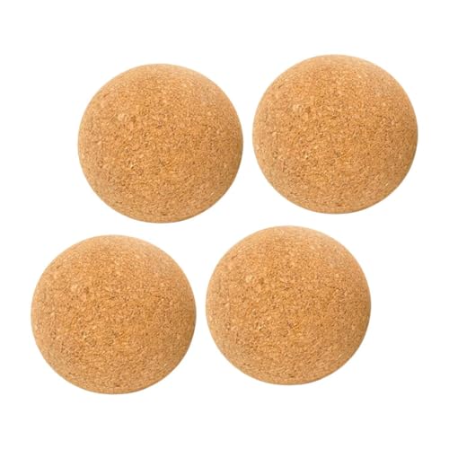 TOVINANNA Cork Ball Wine Stopper 4pcs 5cm Natural Wood Replaceable Decanter Stopper Wear-Resistant Wine Accessory for Bottles and Carafes