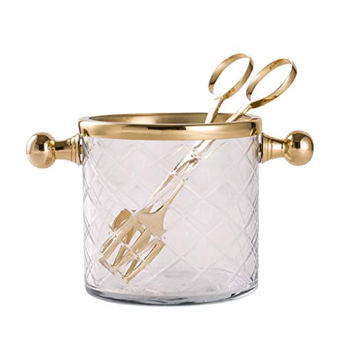 N/A Ice Bucket Brass Glass Ice Bucket Nordic Golden Wine Wine Red Wine Champagne Ice Barrel Bar Club Model House #TOP25