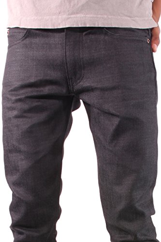 TheMogan Men's Brawn Guy Indigo Raw Denim Slim Jeans4