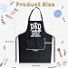 Funny BBQ Aprons for Men Husband Dad Grangpa Black Chefs Apron with Adjustable Neck Strap for Baking Cooking Grilling Gifts for Father's Day Birthday Valentine's Day Anniversary Men Women - YT0386