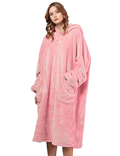 Tuopuda Übergroße Hoodie Sweatshirt Damen Herren Decke Sweatshirt Pullover mit Kapuze Langarm Kapuzenpullover Oversized Pulli mit Taschen Super...