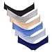Intimate Portal Women Under The Bump Maternity Panties Pregnancy Postpartum Underwear 6 Pack Black Gray Beige Blue Waves Medium