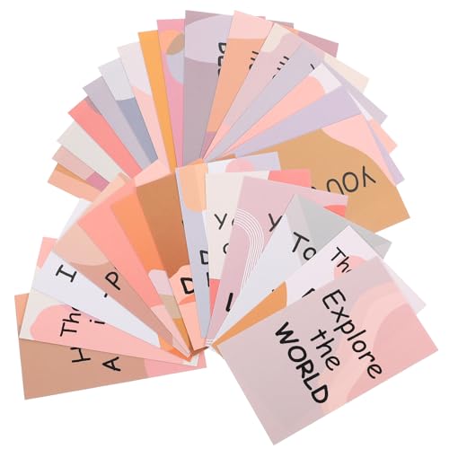 Milisten Motivationskarten Bunte 30 Stück Kleine Englische Karten zur der Selbstmotivation für und Mitarbeiter mit Positiver Botschaft