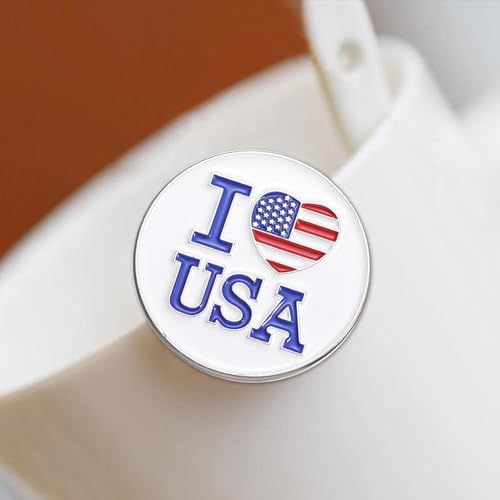 Image of Rhinestone Brooch Pins for Women, Vintage Crystal Enamel Brooches, American Flag Pin Patriotic Lapel Pins Gift for Suit Clothes Bag Accessories