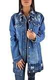zara patch pocket jacket Stiel: Oversized Jeansjacke mit Rissen