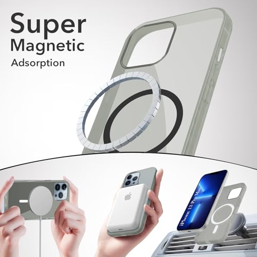 Image of Jkobi Lifetime Anti-Yellow MagSafe Compatible Clear Back Cover Case for Apple iPhone 13 Pro Max (Sleek Hard Crystal | Shockproof and Camera Protection)