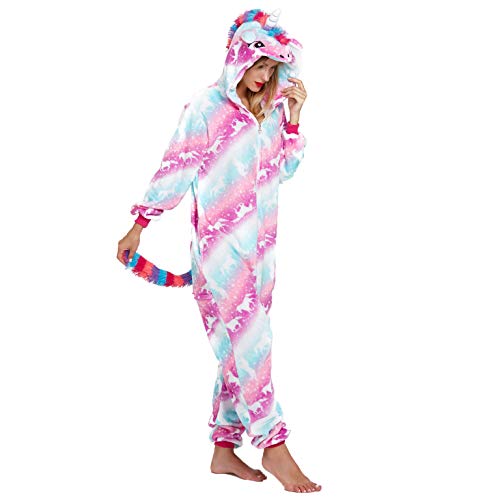 Nousion Licorne Unisex Adult Onesies Pajamas, Cosplay Christmas Sleepwear Onesies Outfit