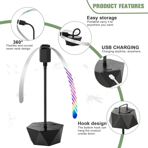Ventilateur anti-mouches portable rechargeable USB pour table de restaurant - 5
