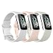 Produktbild Astorgos 3 Stück Armband Kompatibel mit Fitbit Charge 6/Fitbit Charge 5 für Damen Herren, Weiches TPE Uhrenarmband Ersatzarmband, Sand Rosa/Mond Weiß/Weiß